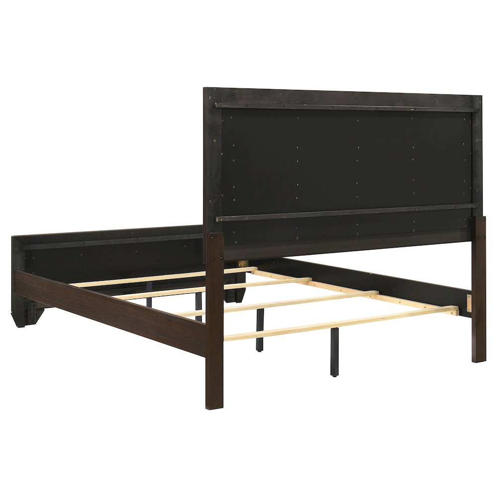 Kauffman Wood Queen Panel Bed Dark Cocoa. Picture 4