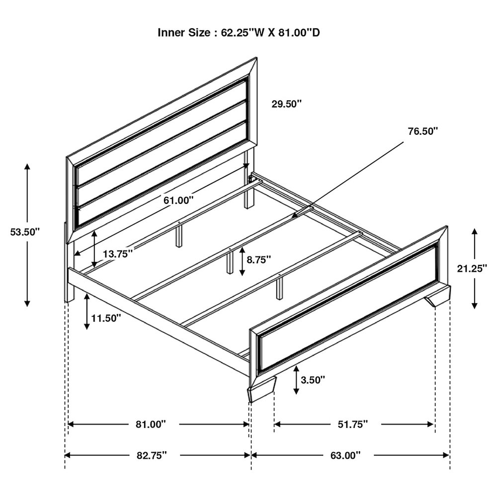 Kauffman Wood Queen Panel Bed Dark Cocoa. Picture 9