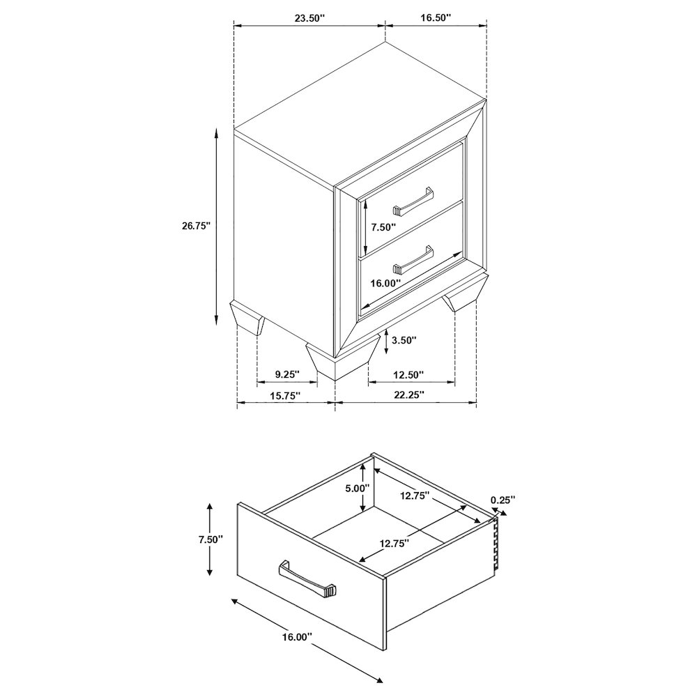 Kauffman 5-piece Queen Bedroom Set Dark Cocoa. Picture 16