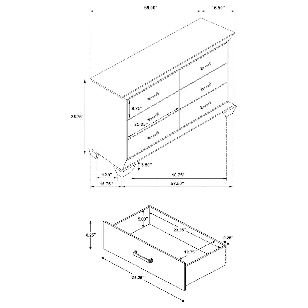 Kauffman 5-piece Queen Bedroom Set Dark Cocoa. Picture 17