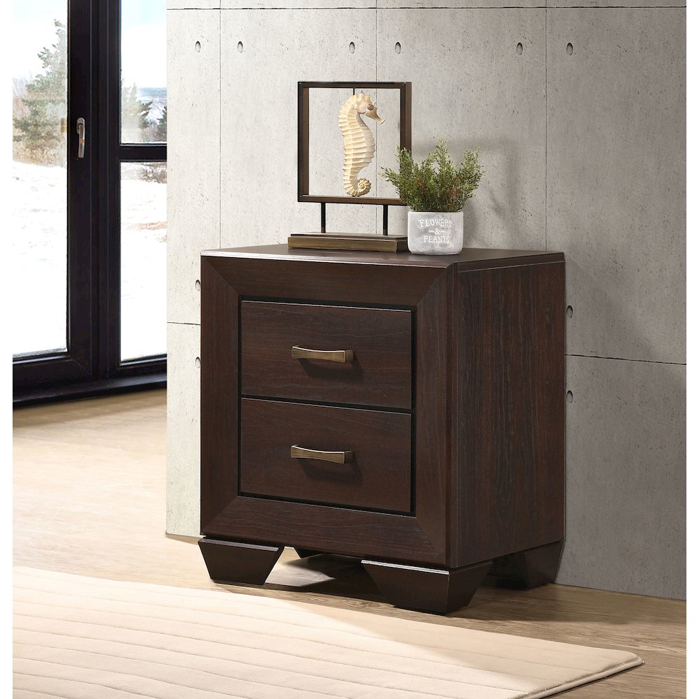 Kauffman 2-drawer Nightstand Dark Cocoa. Picture 10