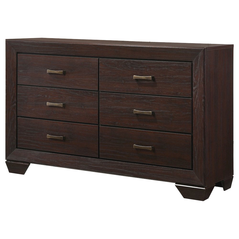 Kauffman 6-drawer Dresser Dark Cocoa. Picture 4