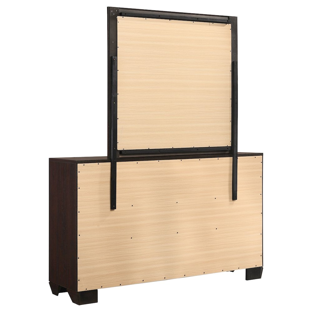 Kauffman 6-drawer Dresser with Mirror Dark Cocoa. Picture 6