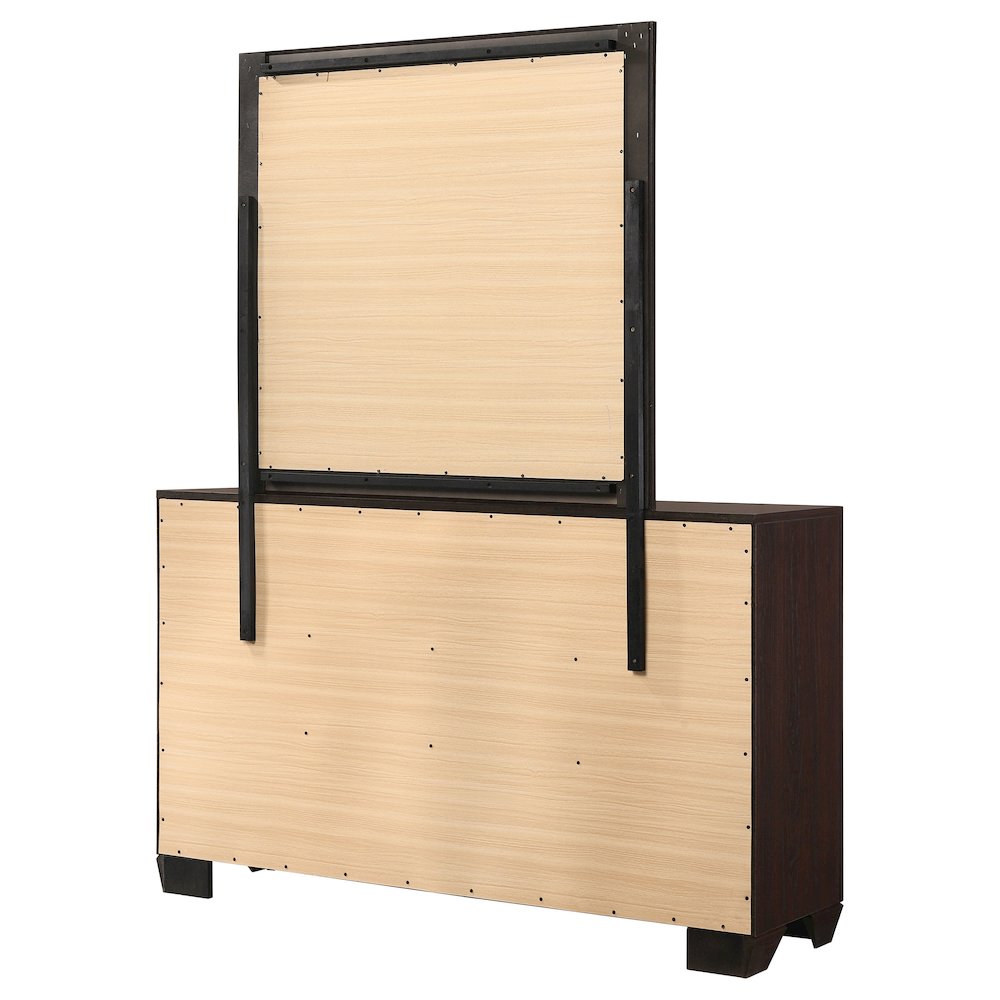 Kauffman 6-drawer Dresser with Mirror Dark Cocoa. Picture 8
