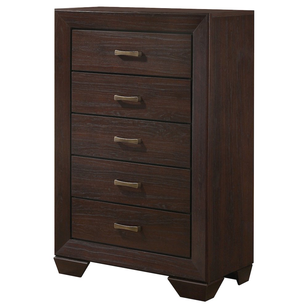 Kauffman 5-drawer Bedroom Chest Dark Cocoa. Picture 4