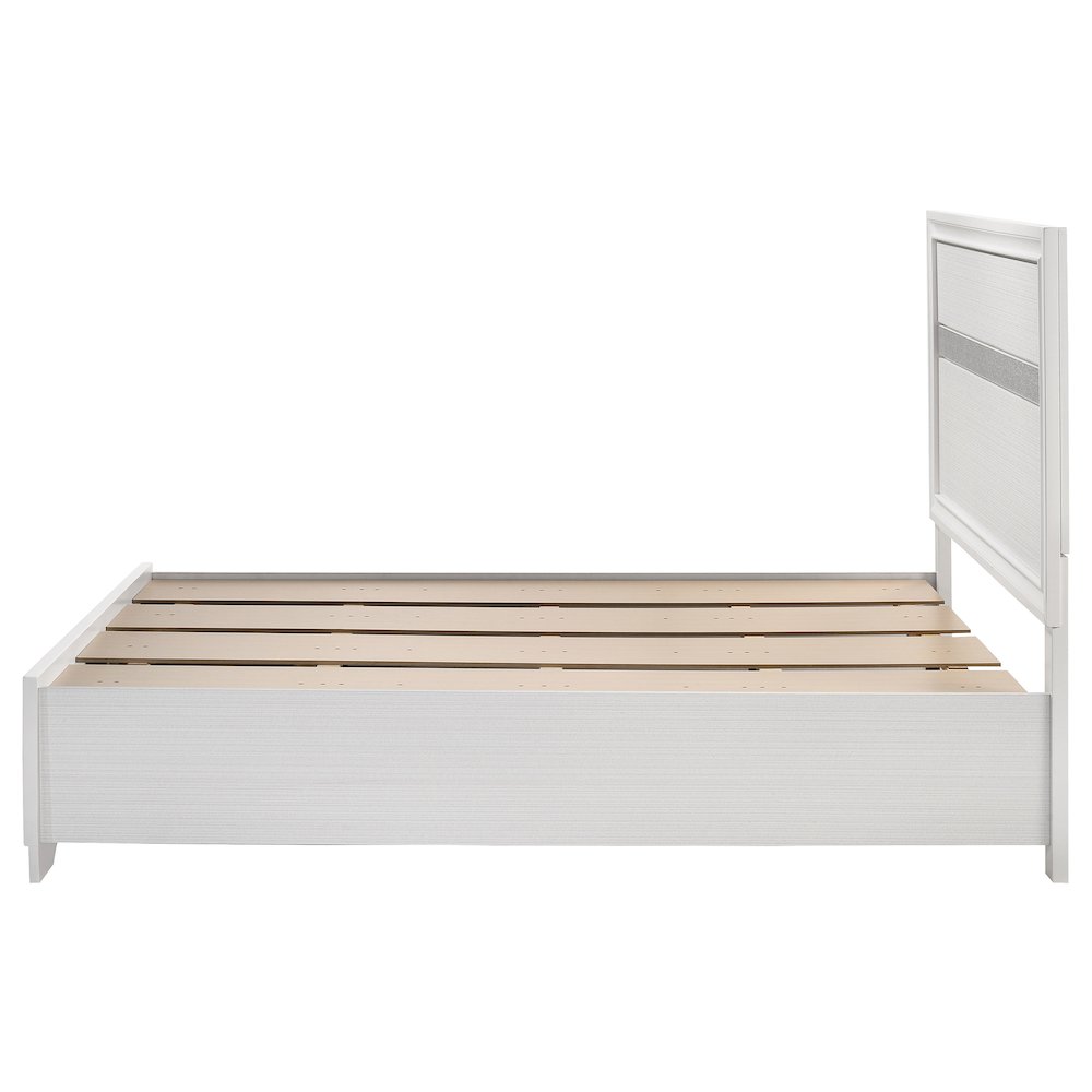 Miranda 51-inch Wood Full Storage Panel Bed White. Picture 5