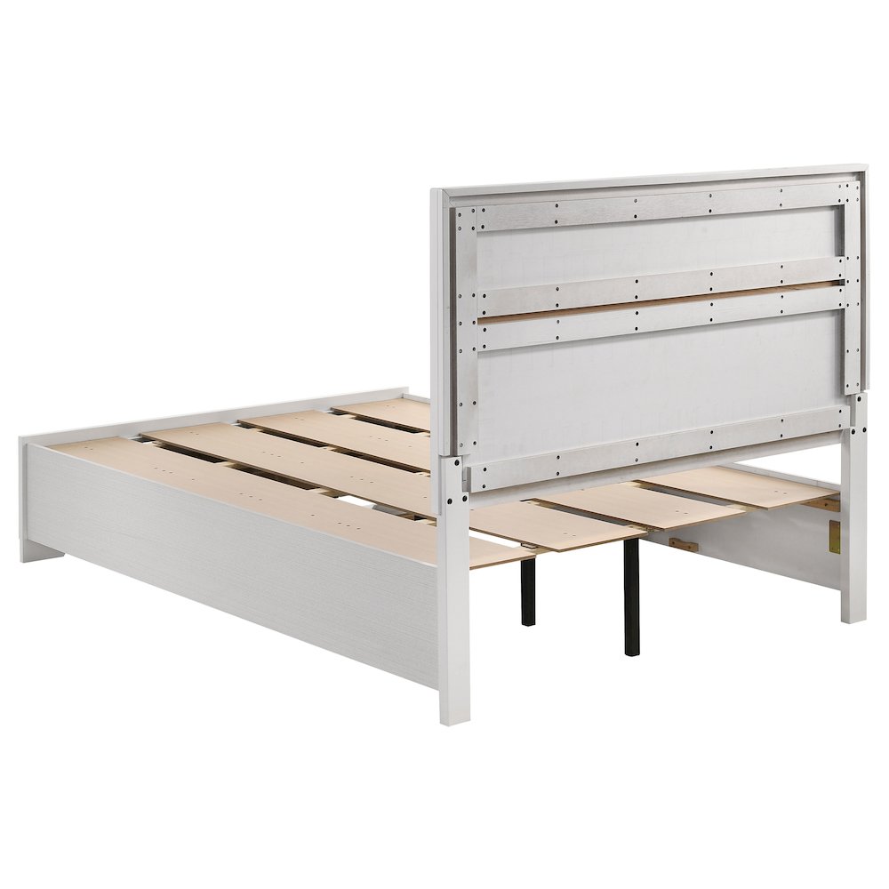 Miranda 51-inch Wood Full Storage Panel Bed White. Picture 6