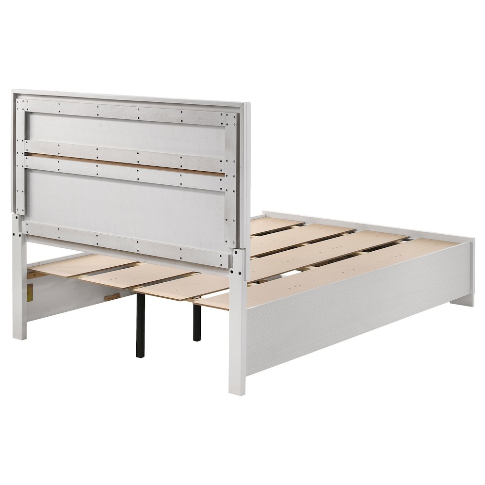 Miranda 51-inch Wood Full Storage Panel Bed White. Picture 8