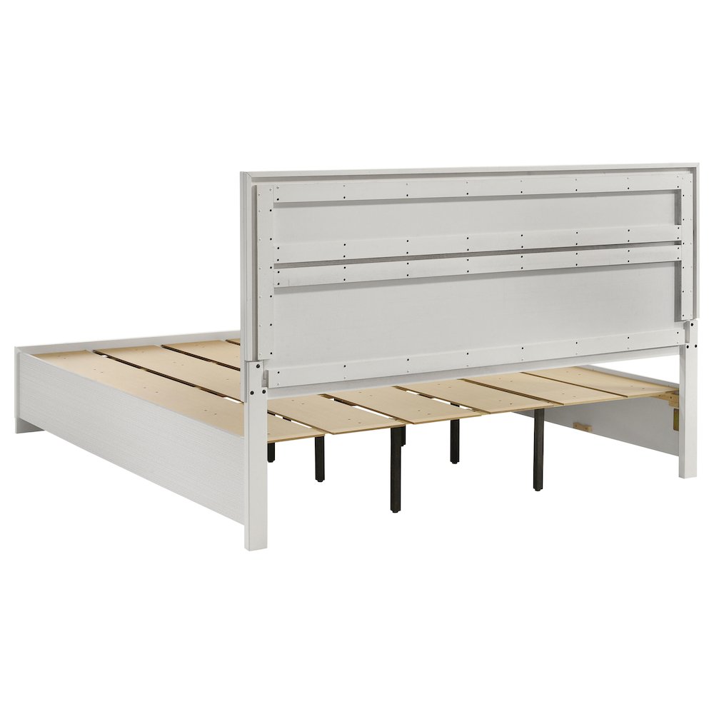 Miranda 51-inch Wood Eastern King Storage Panel Bed White. Picture 5