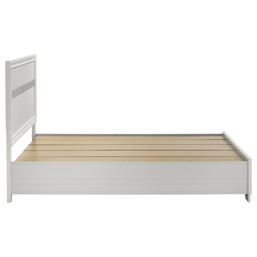Miranda 51-inch Wood Queen Storage Panel Bed White. Picture 6