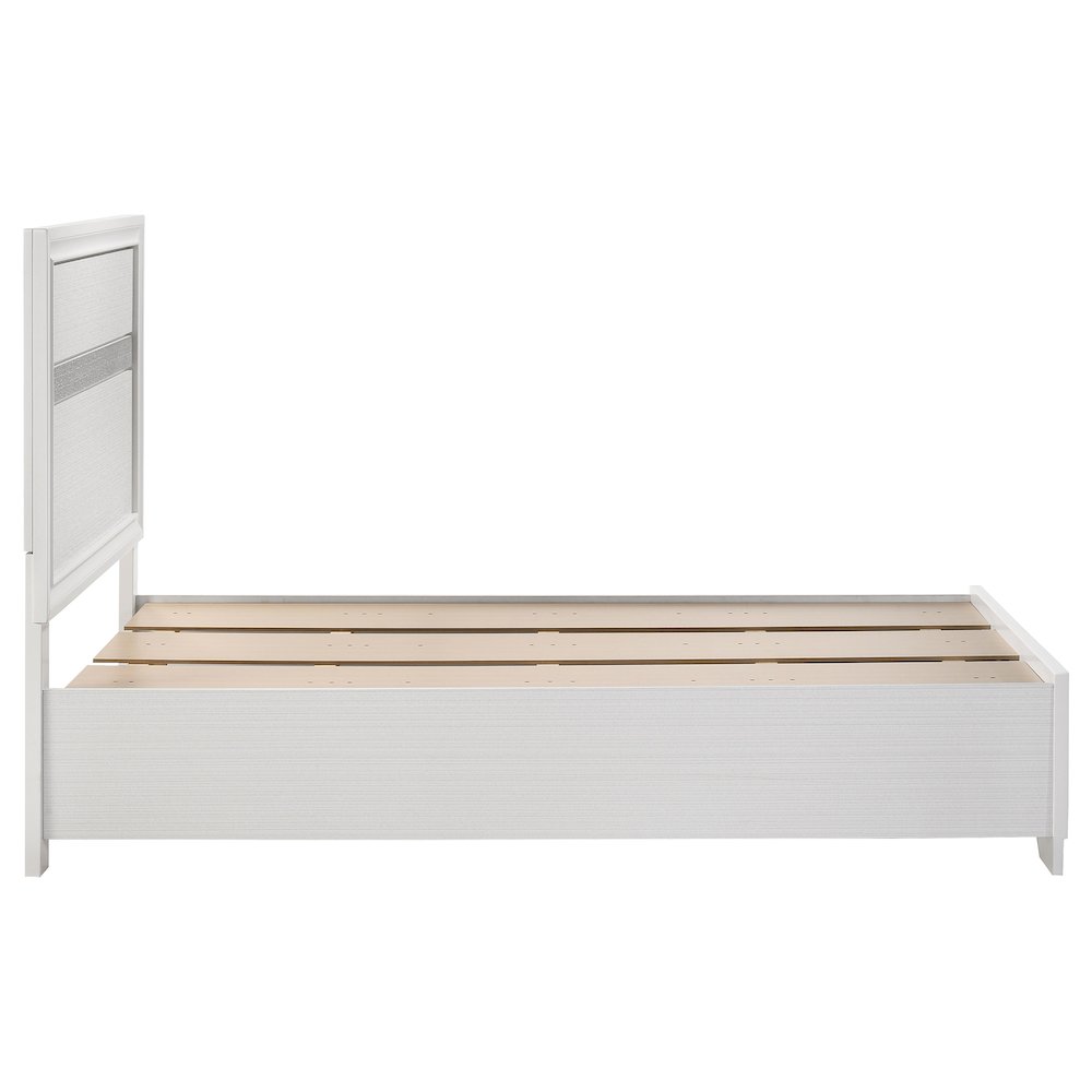 Miranda 51-inch Wood Twin Storage Panel Bed White. Picture 9