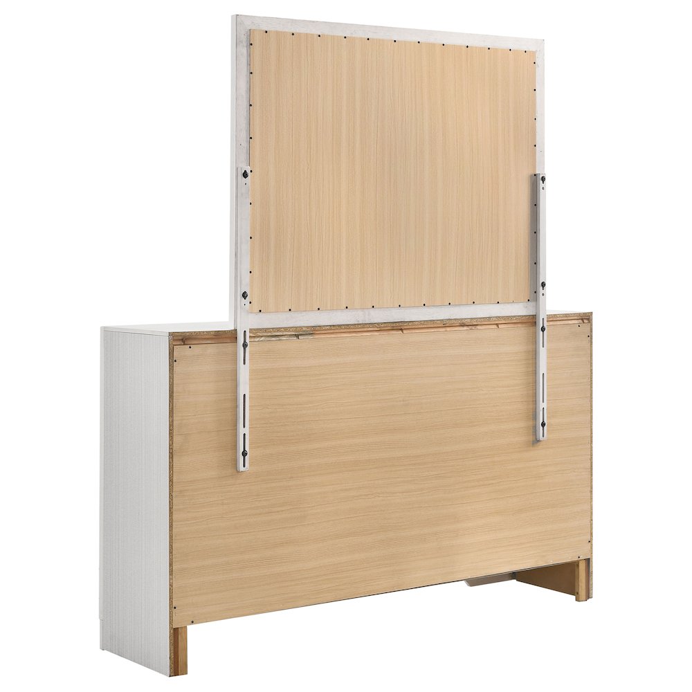Miranda 7-drawer Dresser with Mirror White. Picture 6