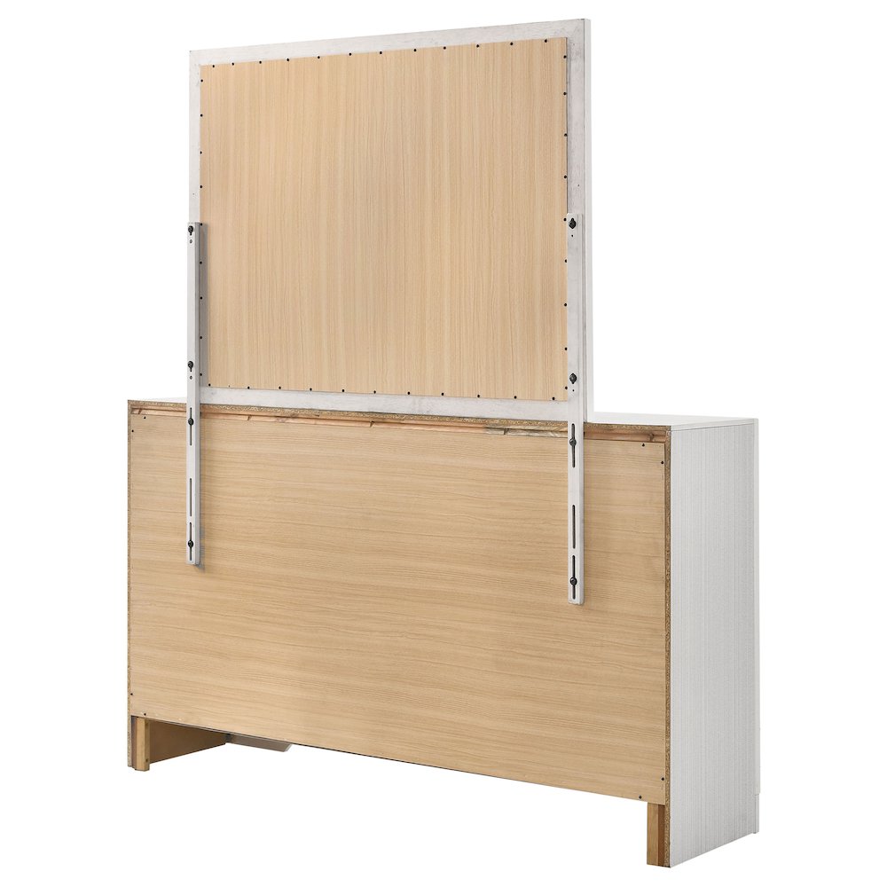 Miranda 7-drawer Dresser with Mirror White. Picture 8