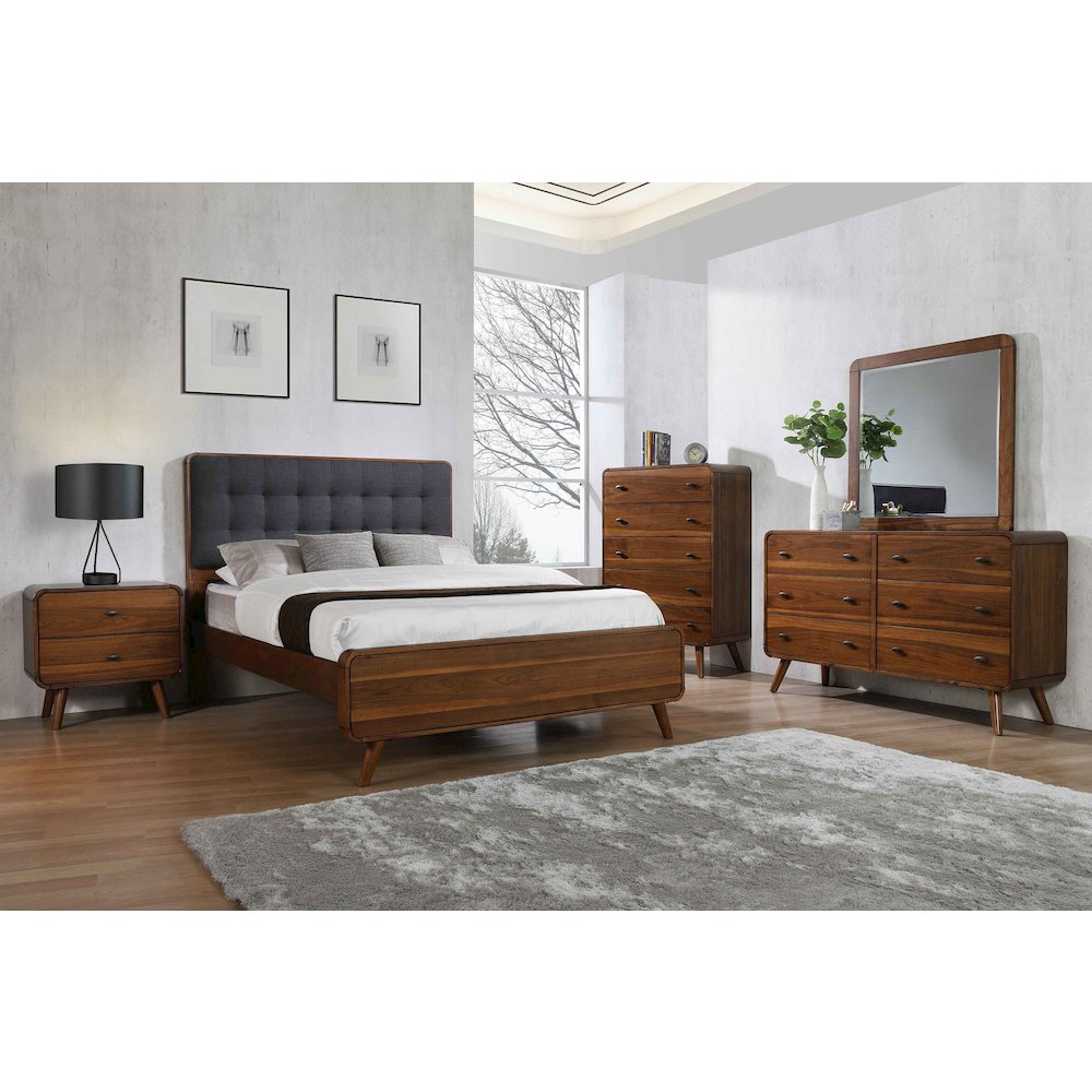 Robyn Wood Full Platform Bed Dark Walnut. Picture 11