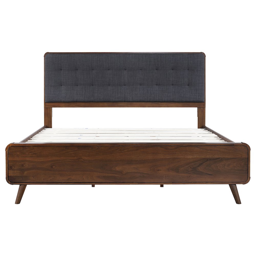 Robyn Wood Eastern King Panel Bed Dark Walnut. Picture 4