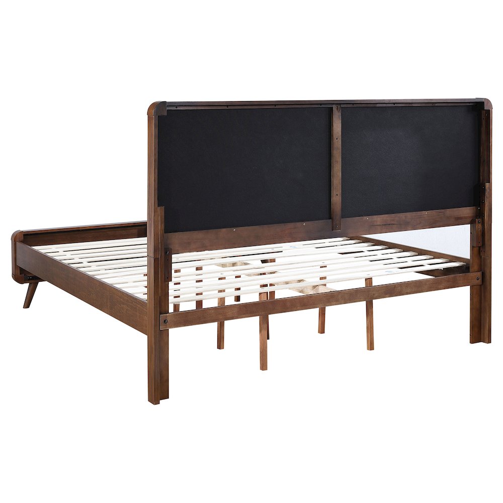 Robyn Wood Eastern King Panel Bed Dark Walnut. Picture 5
