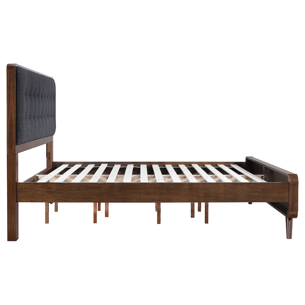 Robyn Wood Eastern King Panel Bed Dark Walnut. Picture 6