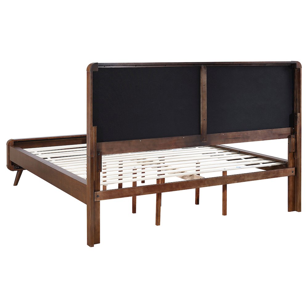 Robyn Wood California King Panel Bed Dark Walnut. Picture 5