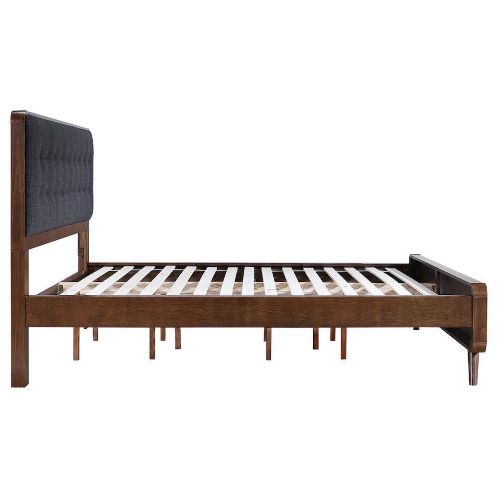 Robyn Wood California King Panel Bed Dark Walnut. Picture 6