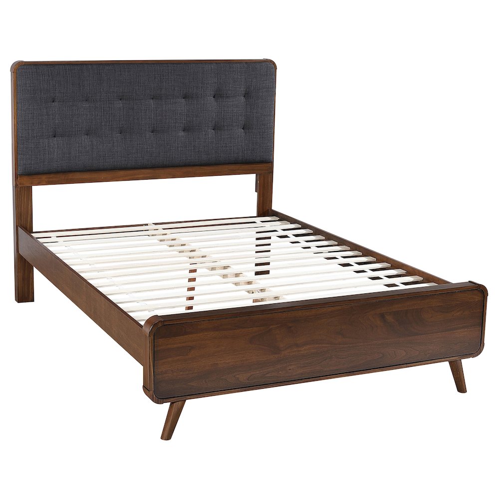 Robyn Wood Queen Panel Bed Dark Walnut. Picture 1