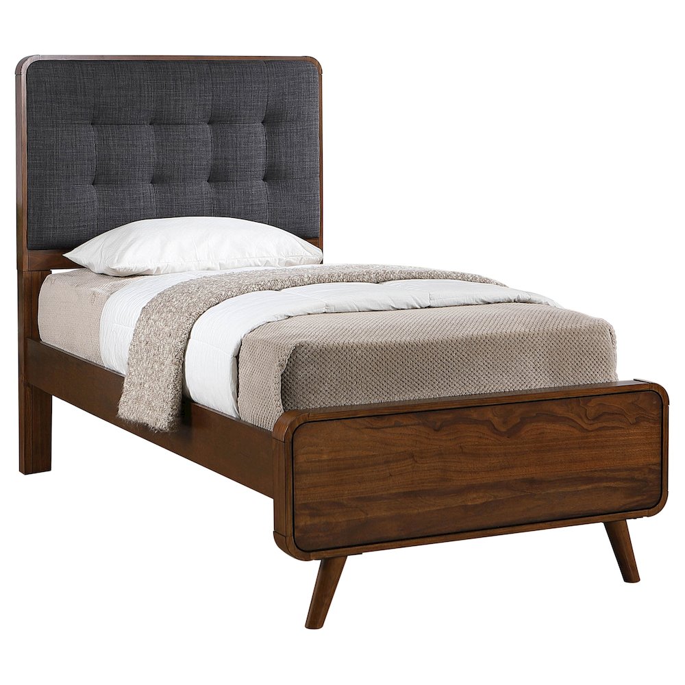 Robyn Wood Twin Platform Bed Dark Walnut. Picture 3