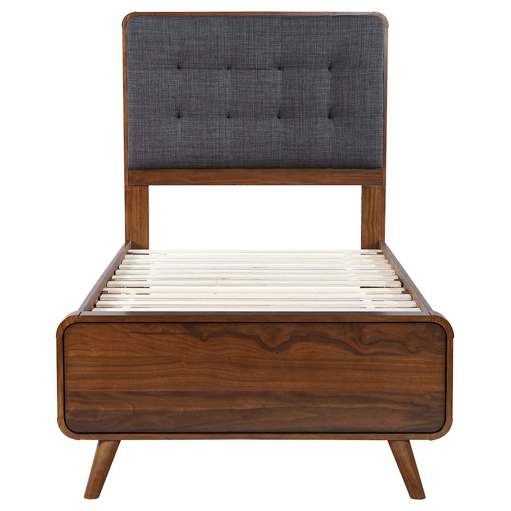 Robyn Wood Twin Platform Bed Dark Walnut. Picture 4