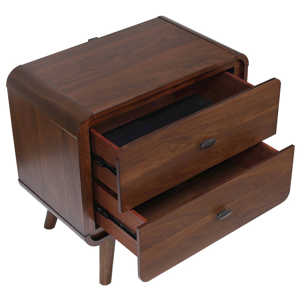 Robyn 2-drawer Nightstand Dark Walnut. Picture 10