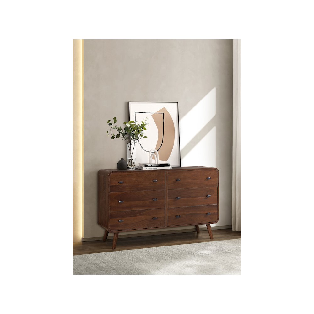 Robyn 6-drawer Dresser Dark Walnut. Picture 10