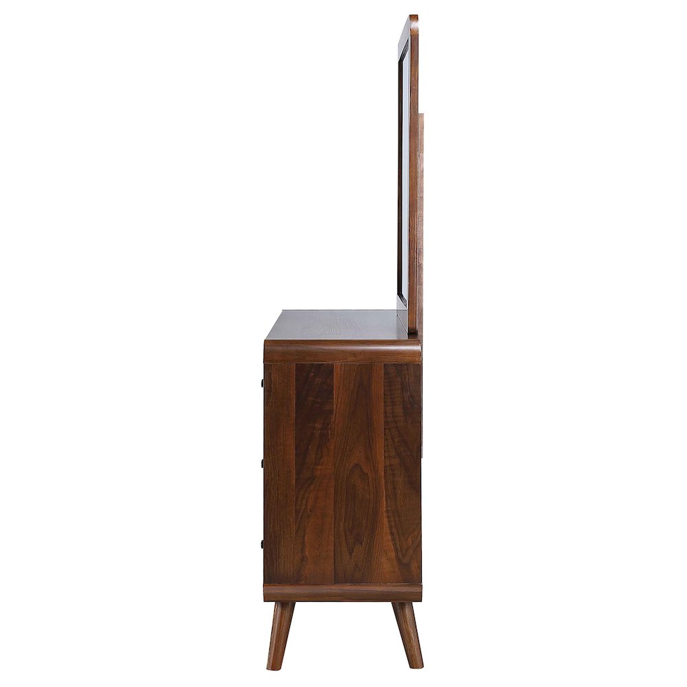 Robyn 6-drawer Dresser with Mirror Dark Walnut. Picture 5