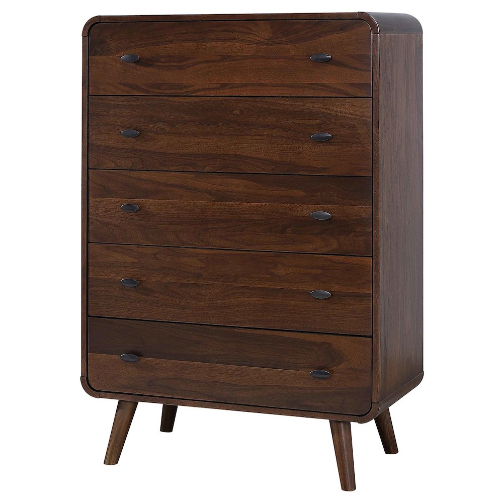 Robyn 5-drawer Bedroom Chest Dark Walnut. Picture 4