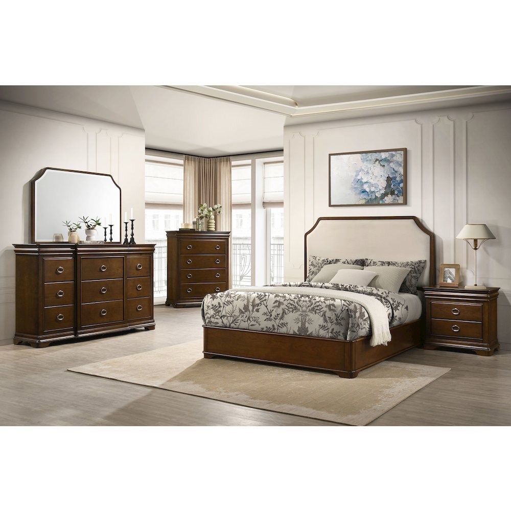 Garland 5-piece Queen Bedroom Set Brown Cherry. Picture 1