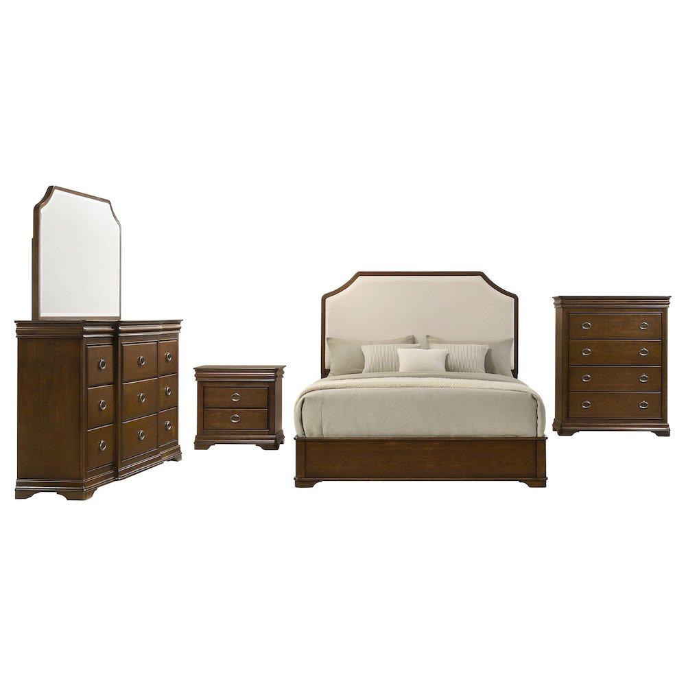 Garland 5-piece Queen Bedroom Set Brown Cherry. Picture 2