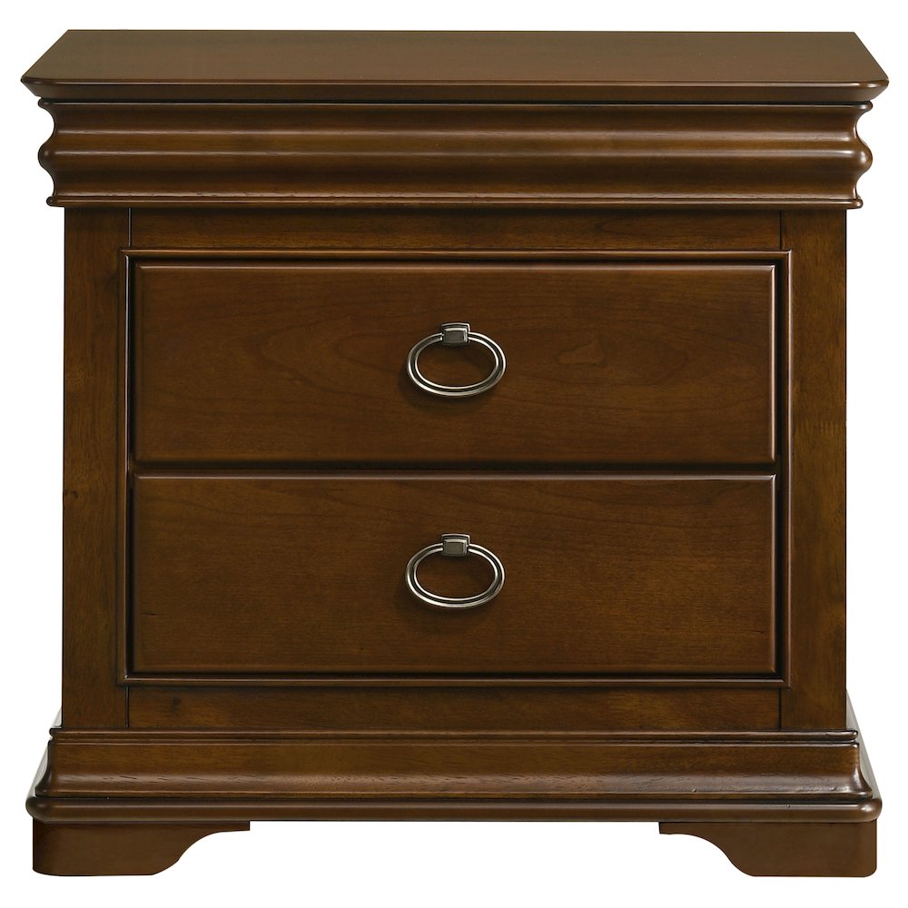 Garland 3-drawer Nightstand Bedside Table Brown Cherry. Picture 3