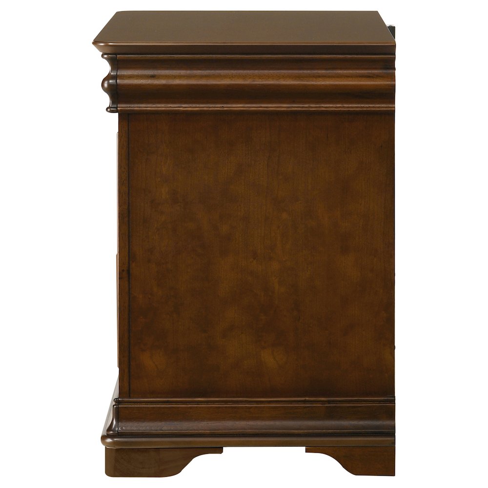 Garland 3-drawer Nightstand Bedside Table Brown Cherry. Picture 5