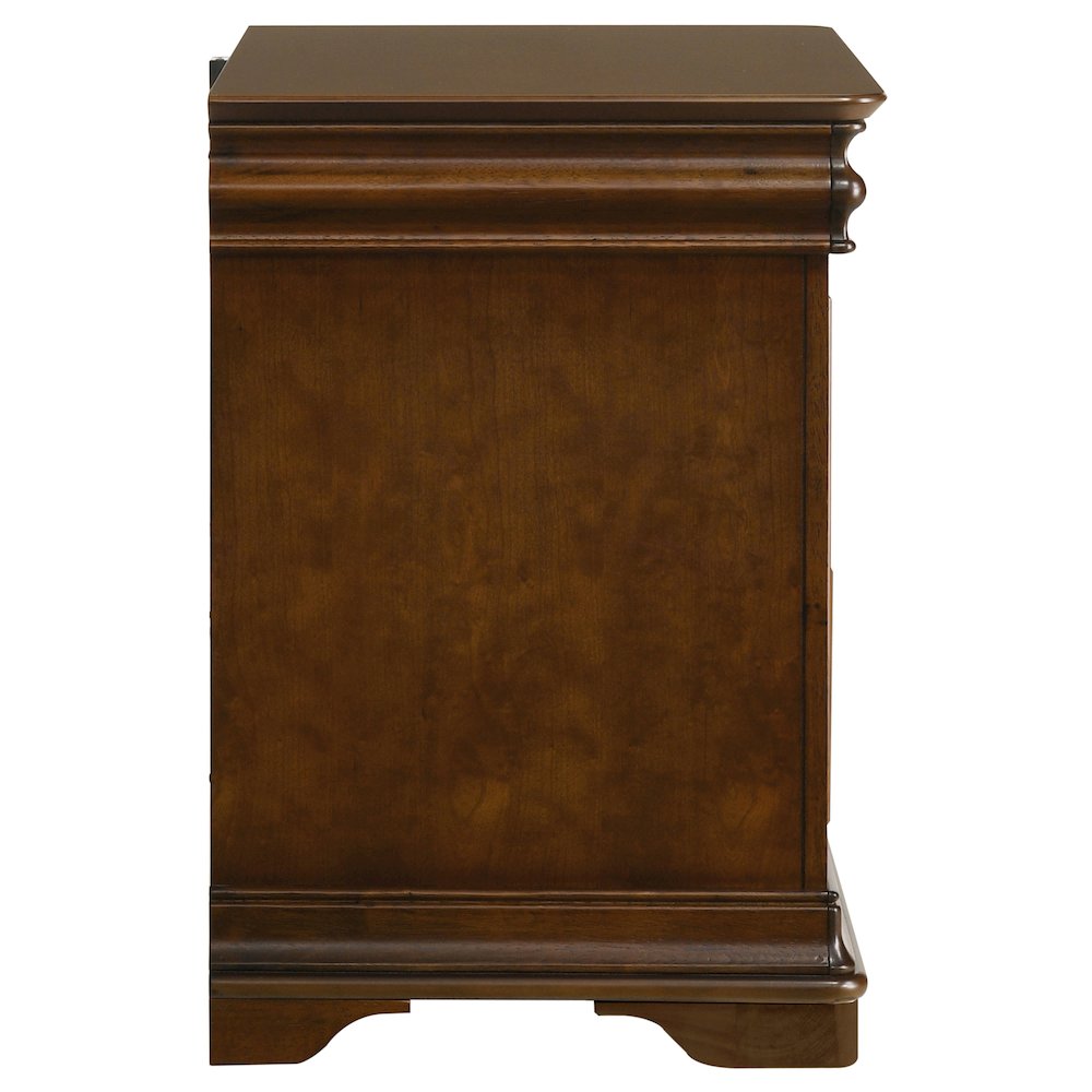 Garland 3-drawer Nightstand Bedside Table Brown Cherry. Picture 9