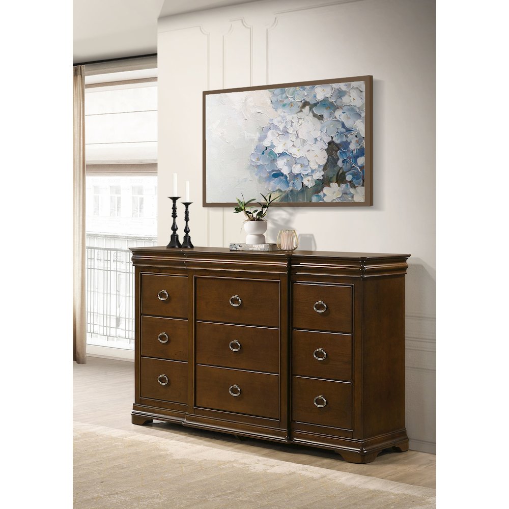 Garland 11-drawer Bedroom Dresser Cabinet Brown Cherry. Picture 2