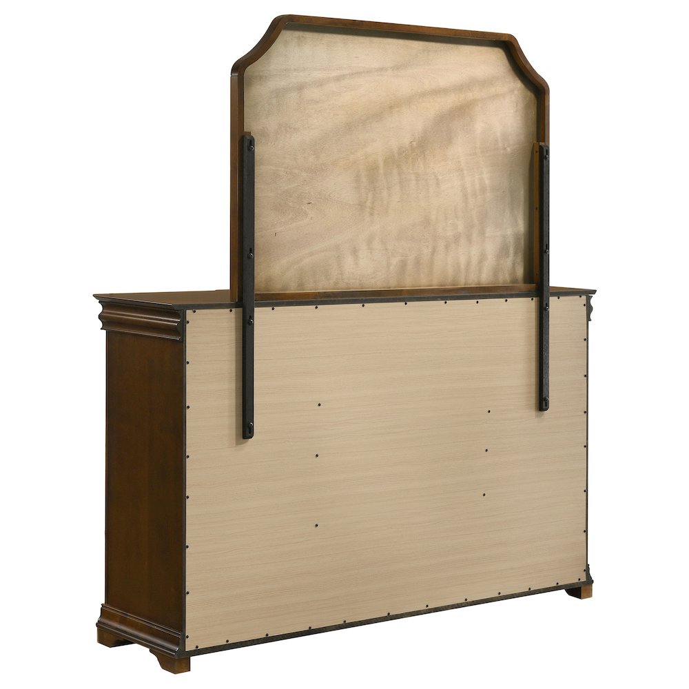 Garland 11-drawer Bedroom Dresser with Mirror Brown Cherry. Picture 6