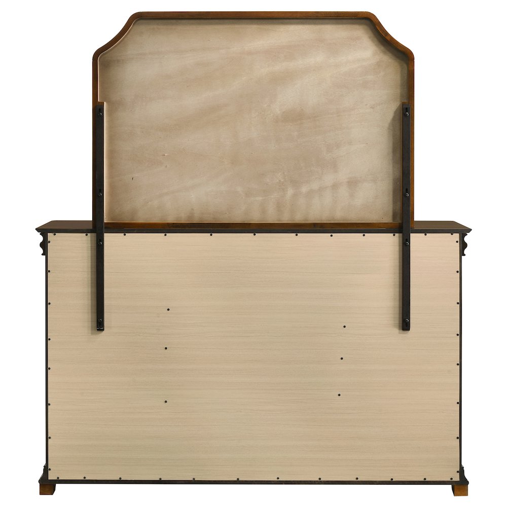 Garland 11-drawer Bedroom Dresser with Mirror Brown Cherry. Picture 7