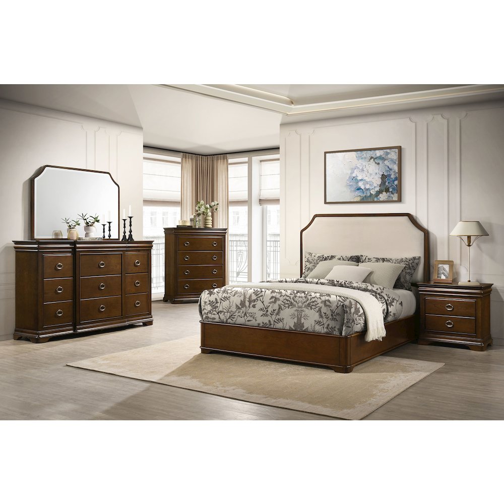 Garland 11-drawer Bedroom Dresser with Mirror Brown Cherry. Picture 15