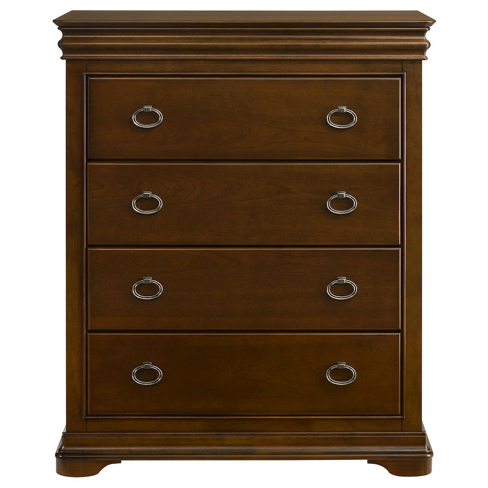 Garland 4-drawer Bedroom Chest of Drawers Brown Cherry. Picture 3
