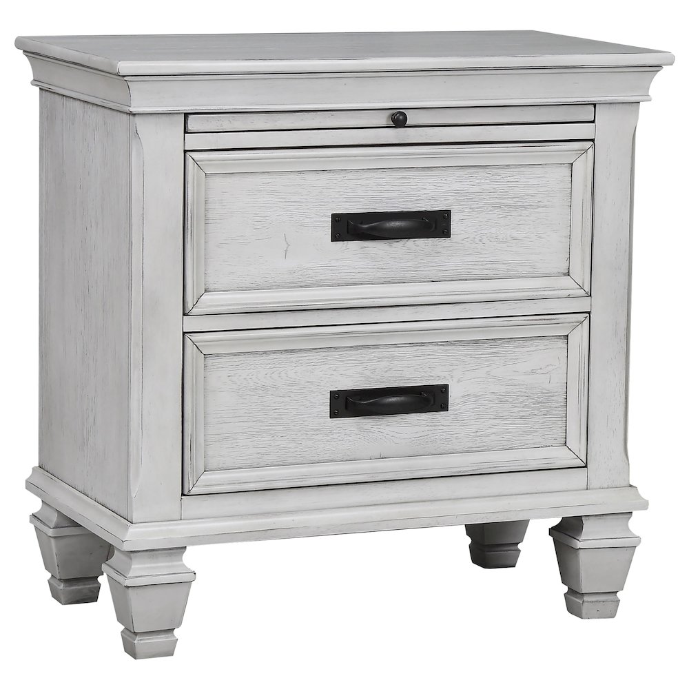 Franco 4-piece Queen Bedroom Set Distressed White. Picture 5