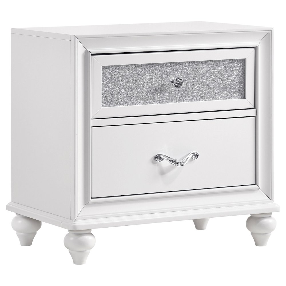 Barzini 2-drawer Nightstand White. Picture 1