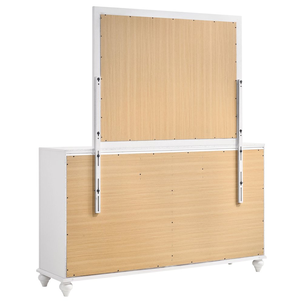 Barzini 7-drawer Dresser with Mirror White. Picture 6
