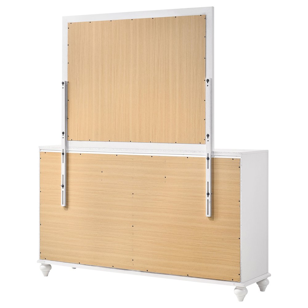 Barzini 7-drawer Dresser with Mirror White. Picture 8