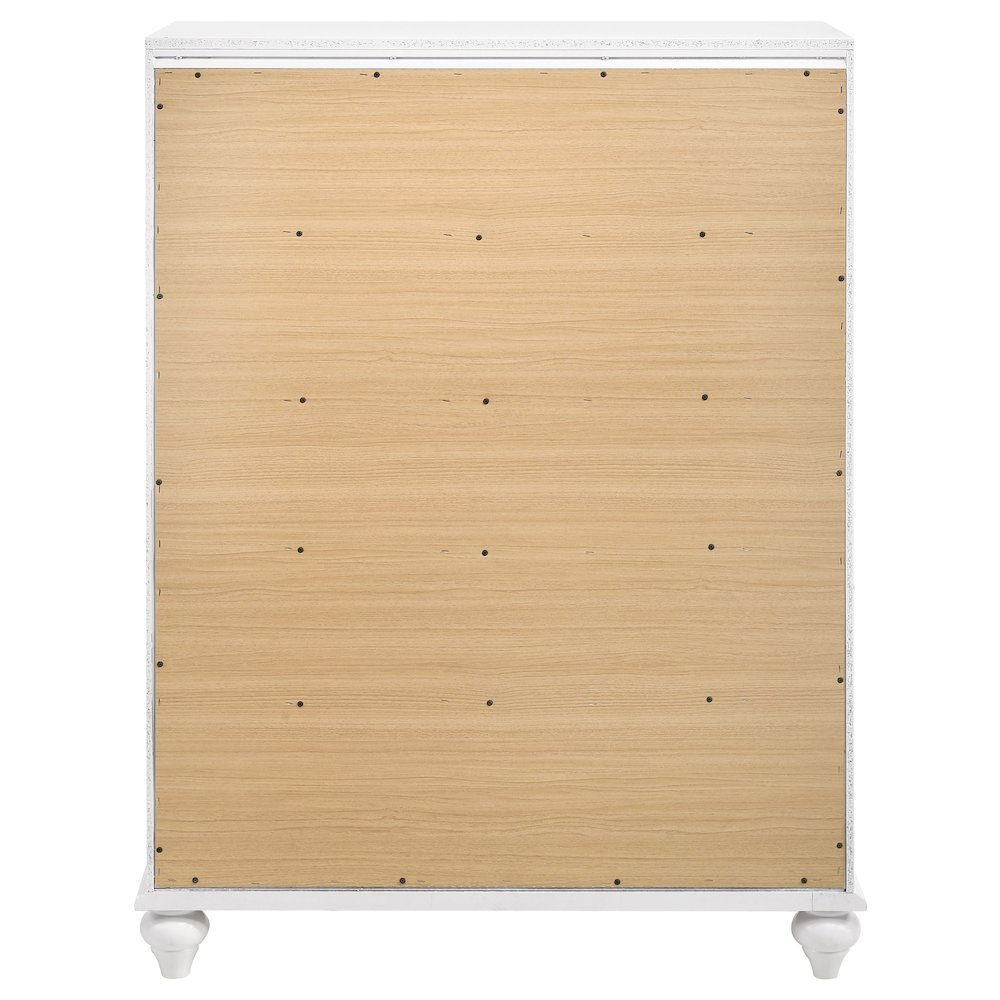 Barzini 5-drawer Bedroom Chest White. Picture 7