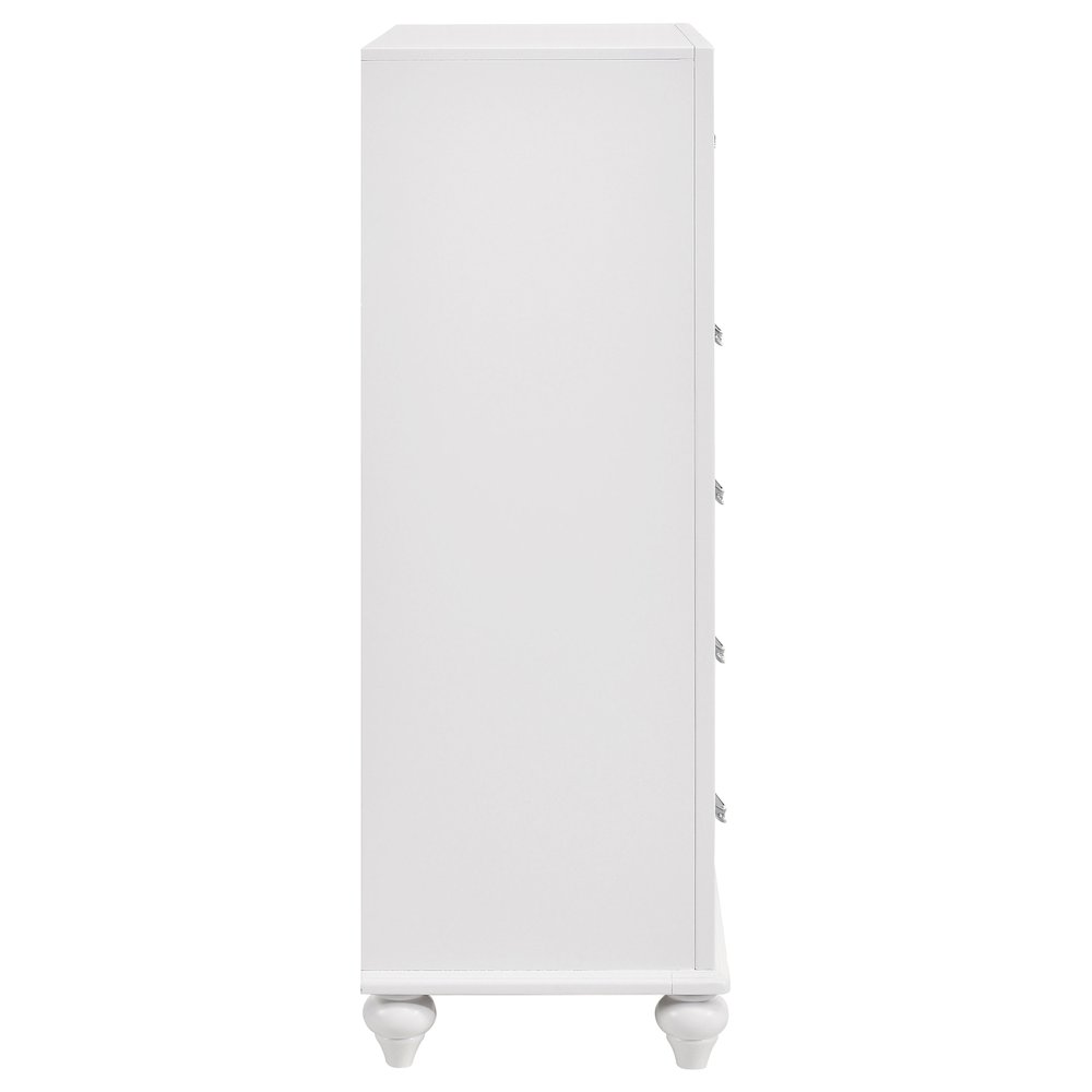 Barzini 5-drawer Bedroom Chest White. Picture 9