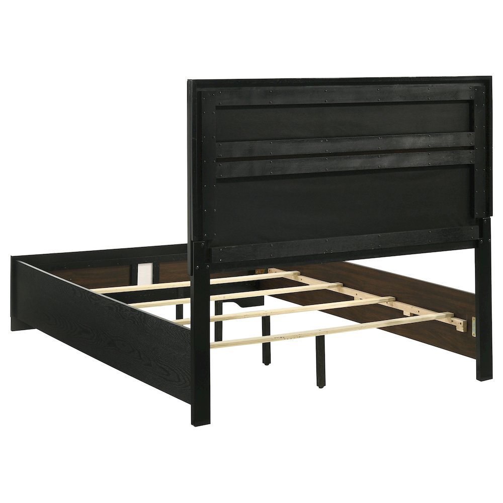 Miranda 54-inch Upholstered Full Panel Bed Black. Picture 5