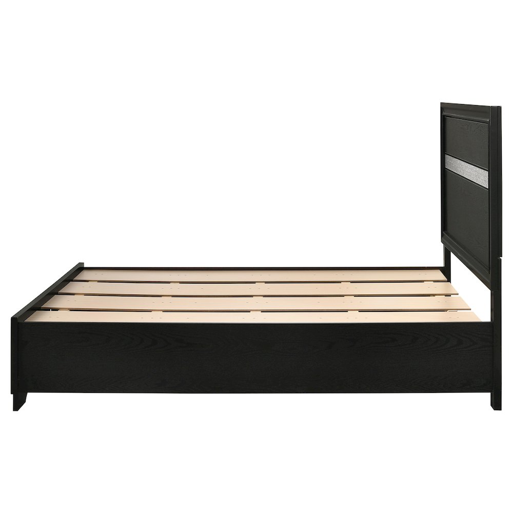 Miranda 51-inch Wood Full Storage Panel Bed Black. Picture 6