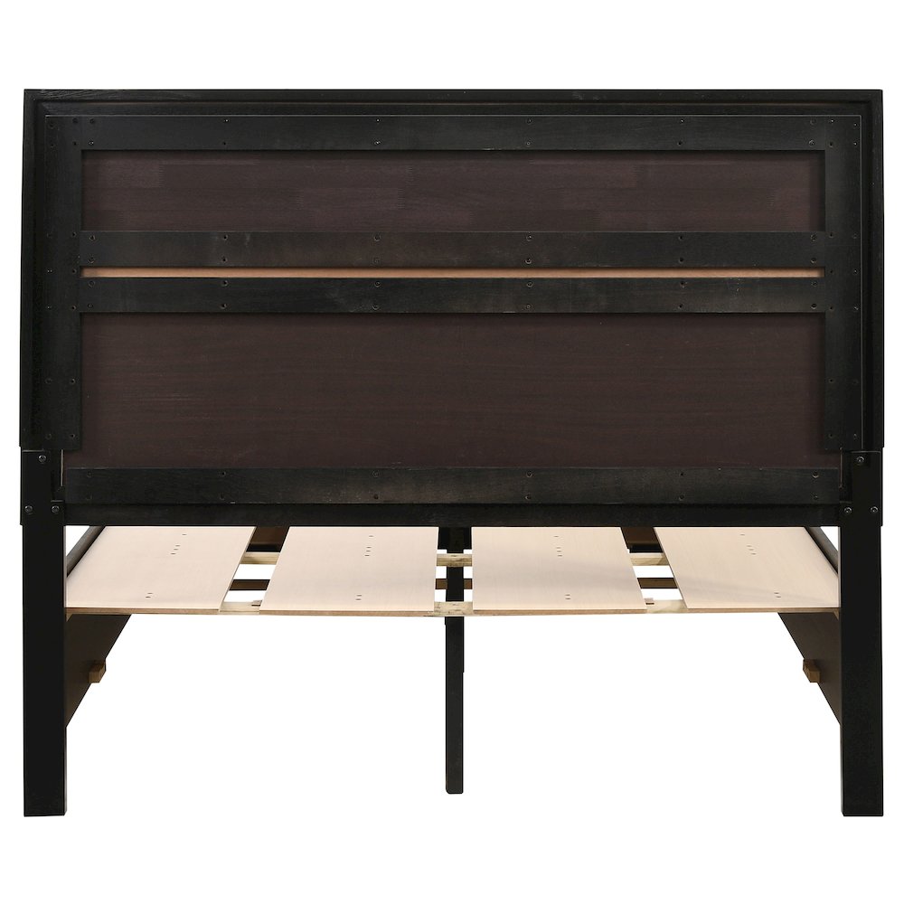 Miranda 51-inch Wood Full Storage Panel Bed Black. Picture 8