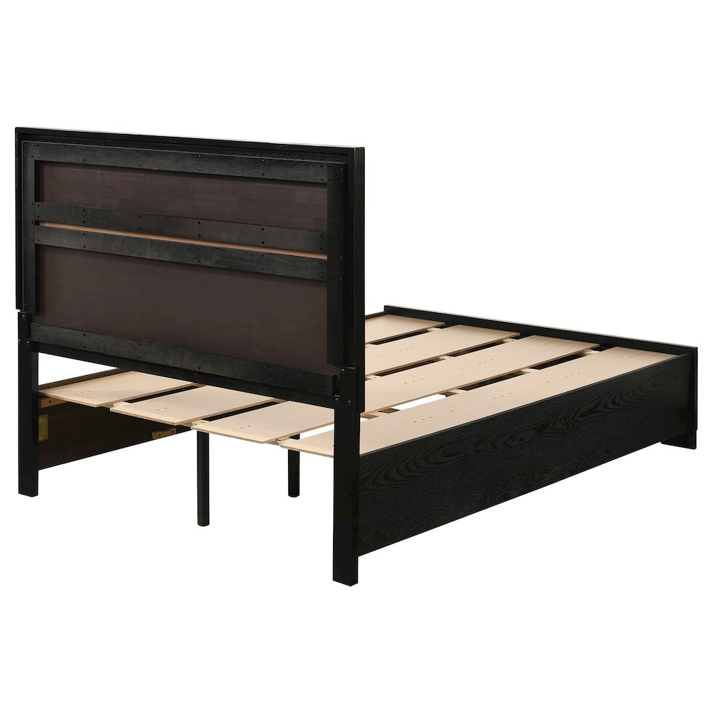 Miranda 51-inch Wood Full Storage Panel Bed Black. Picture 9